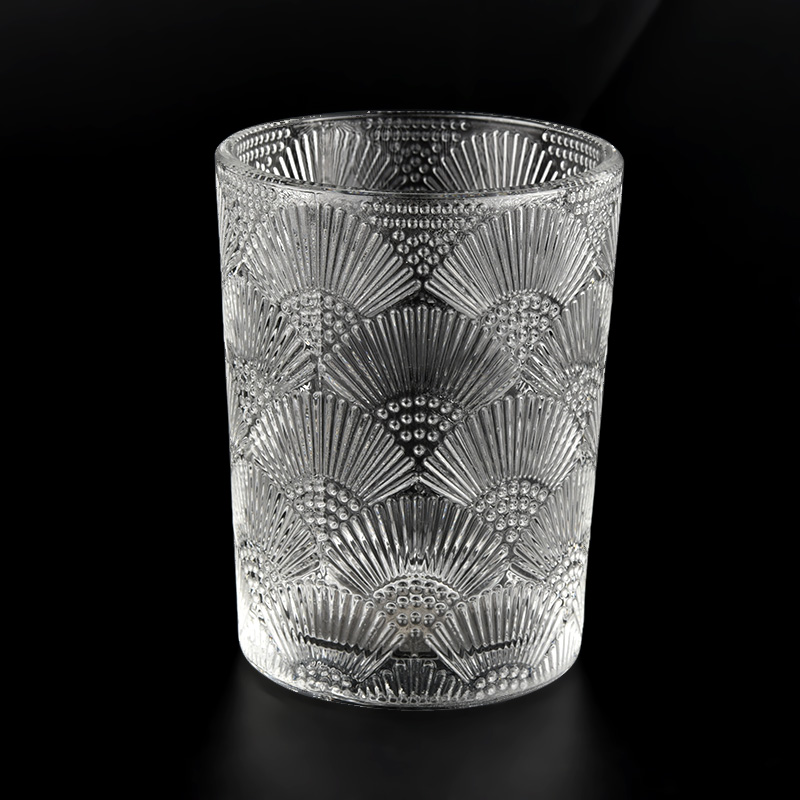 Frascos de vela de vidrio populares de 300 ml Velores de diseño de diseño únicos