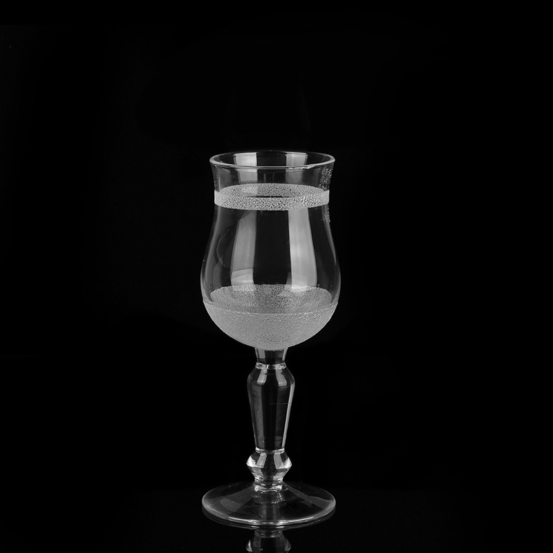 crystal glass goblet candle holder