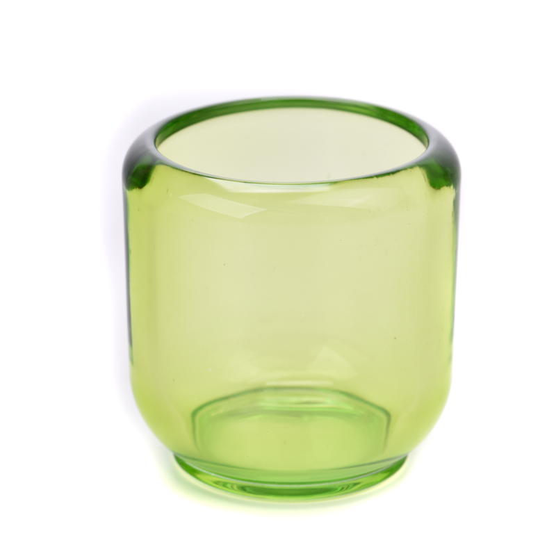 Popular Green Transparent Glass Vaslente Vapazes vazios por atacado