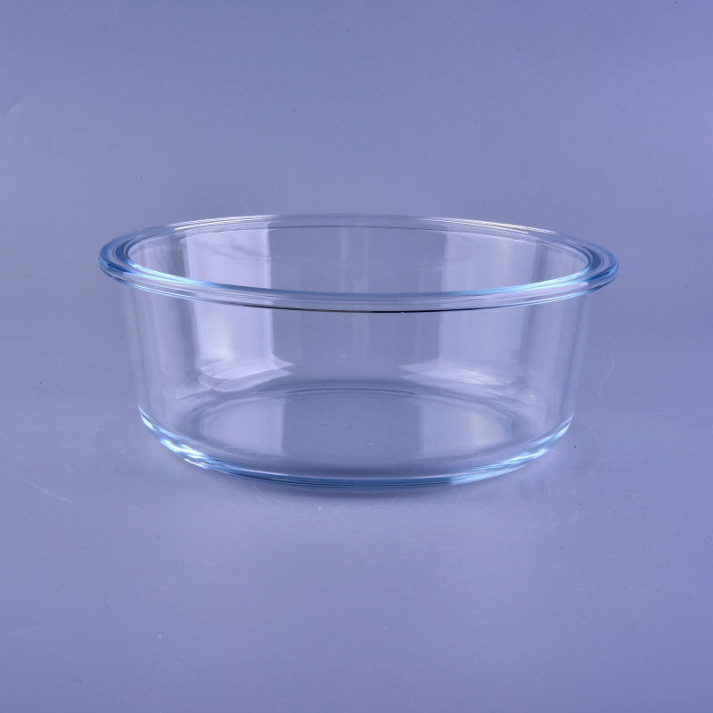 Bol de verre à base de borosilicate transparent clair