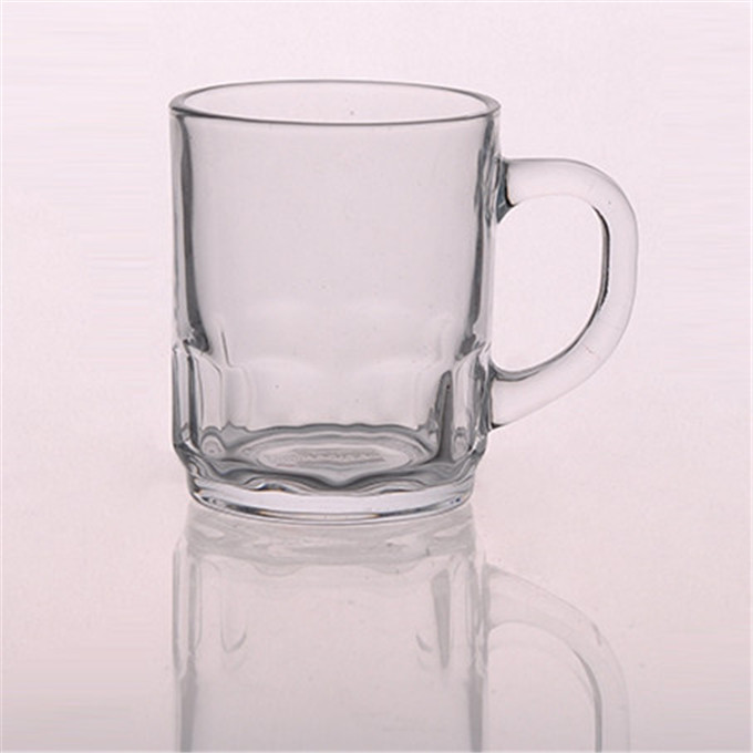 Promotional glassjuice and  beer mug with handle