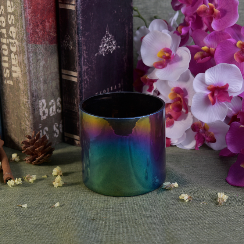 Arco iris que adorna el candelero de cristal de la decoración