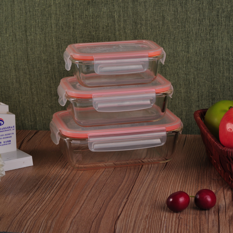 Rettangolo Pyrex vetro pasto Box contenitore per alimenti