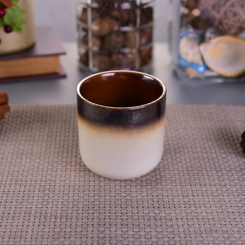 Sujetador redondo de cerámica de la vela del deco del hogar
