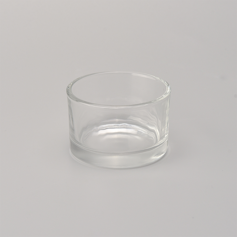 Round clear jars tealight candle holder