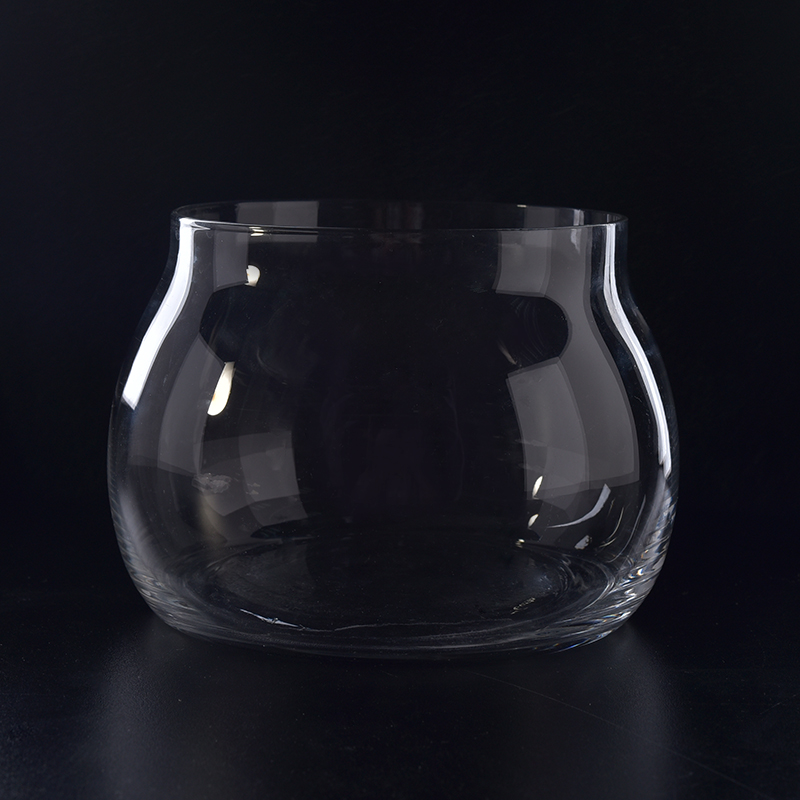 Round glass candle container wholesale