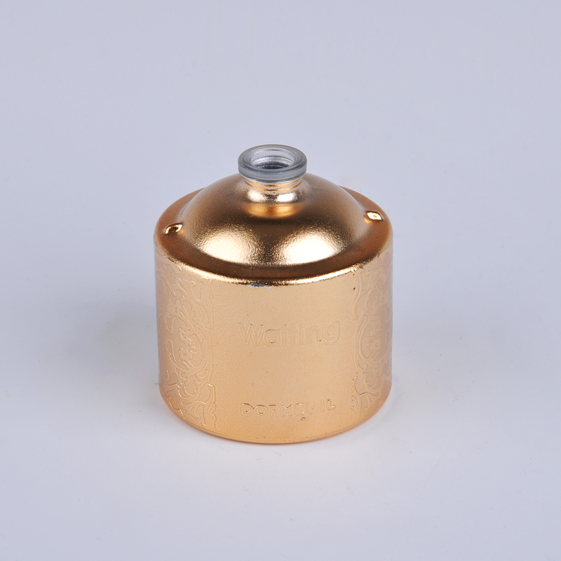 Forma redonda frasco de perfume de oro