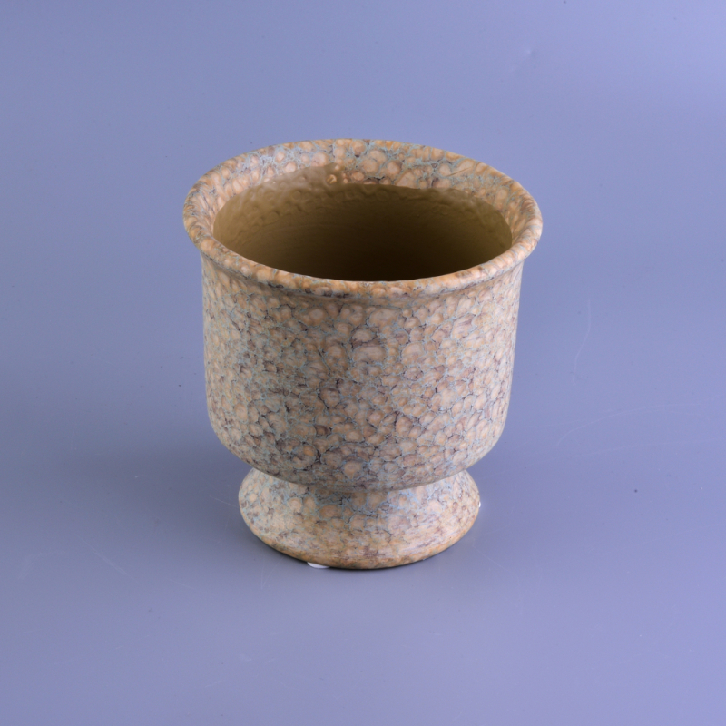 Piccolo portacandele in ceramica con supporto