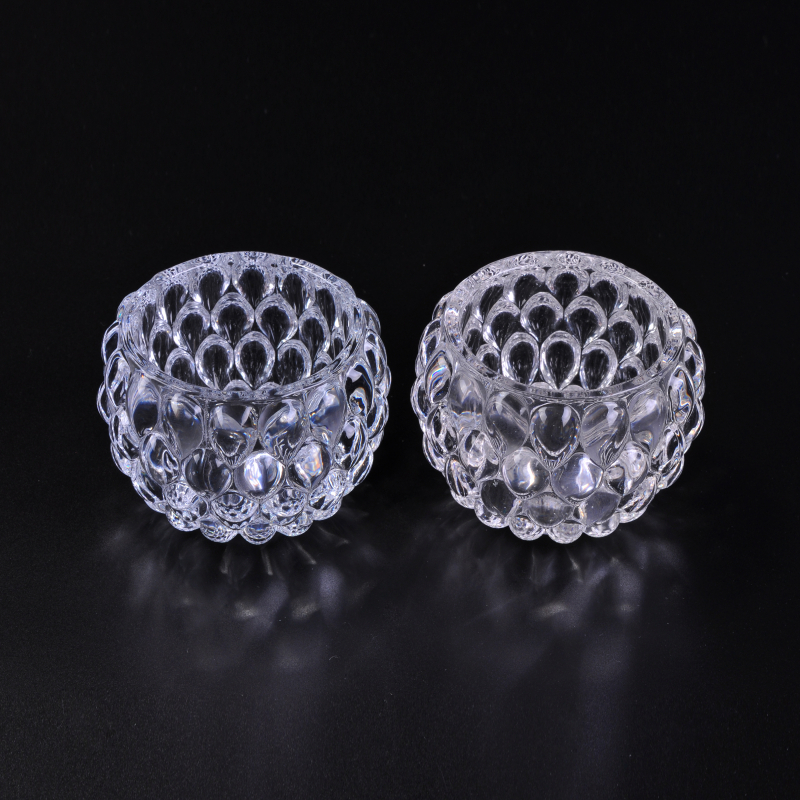 Small cute crystal clear glass votive candle holder wholesale