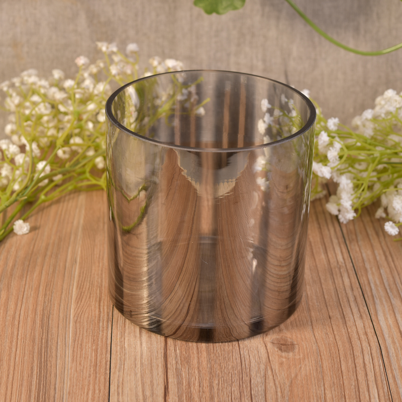 Linee speciali grigio chiaro vetro candela jar