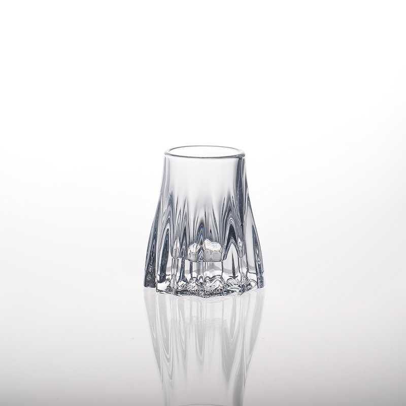 特殊形状透明なガラスのキャンドルホルダー