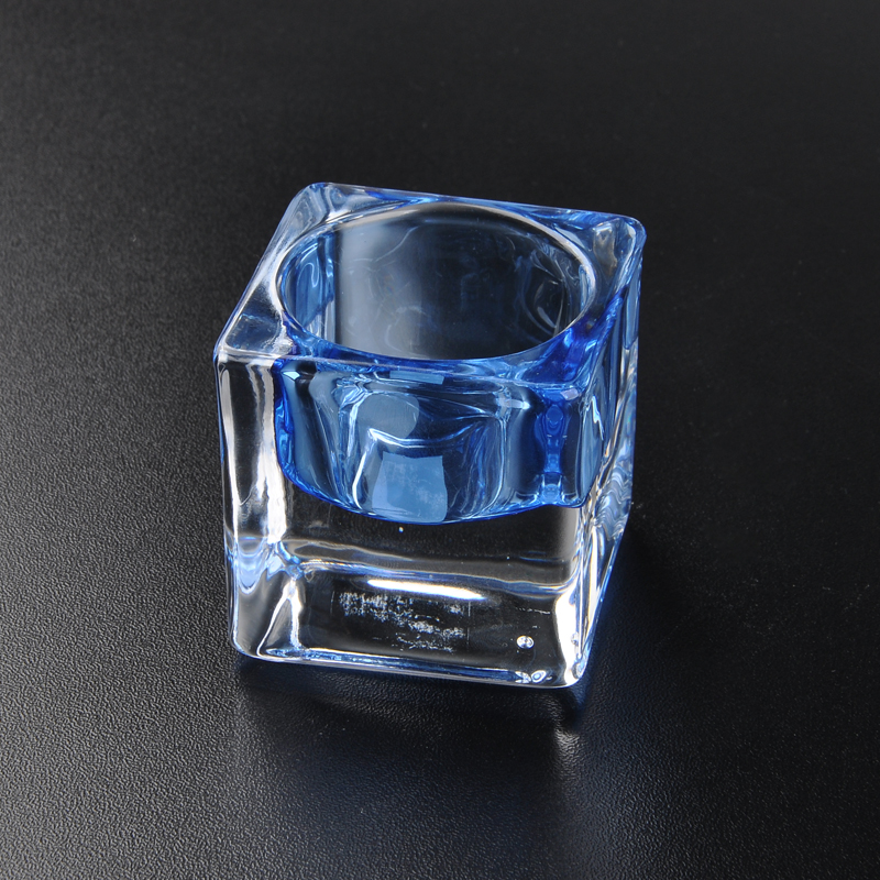 Quadrat-Kristallglas-Kerzenhalter