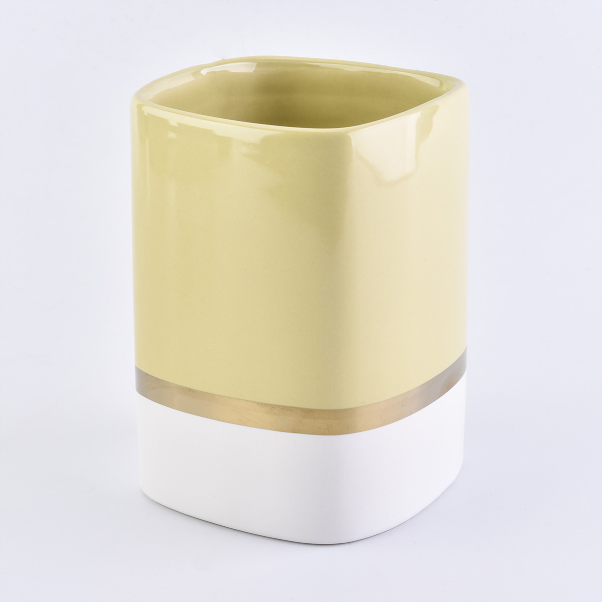 Square Shaped Ceramic Jars For Candle Making