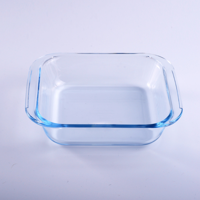 Bakeware quadrado de vidro borosilicato para alimentos