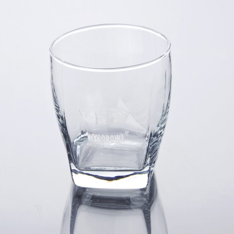Square bottom glass cup