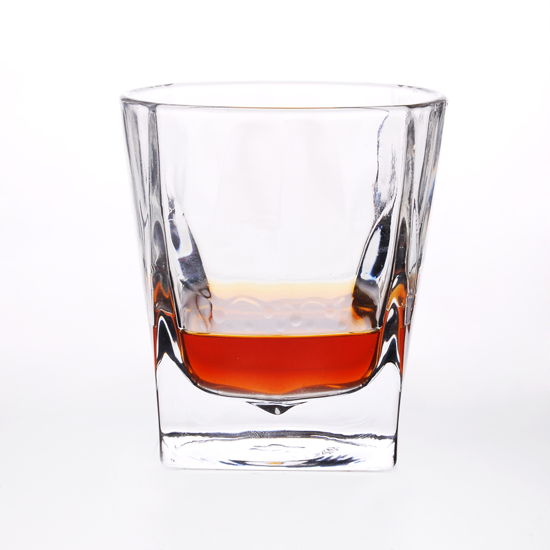 Stock fancy high white square whiskey glass cup on sale