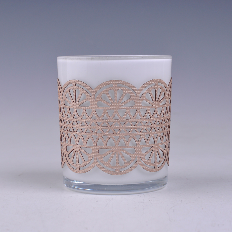 Copos altos abastecidos jarra de vela de vidro com tampa