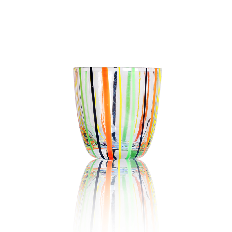 Striped Kerzenhalter aus Glas