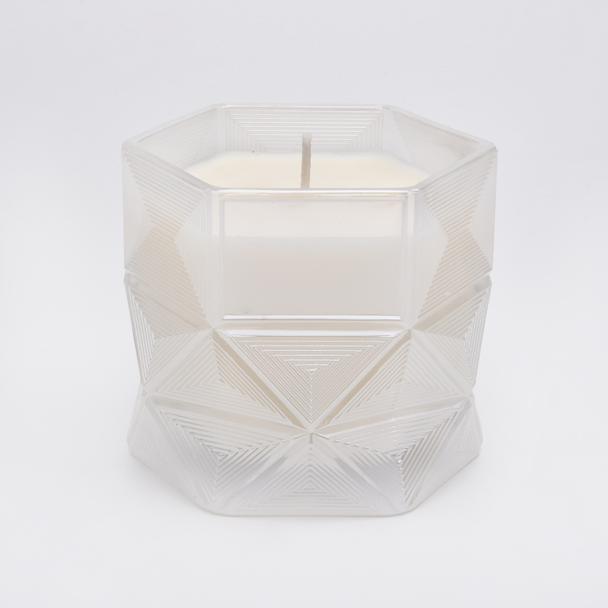 Sunny own design hexagon glass candle jar