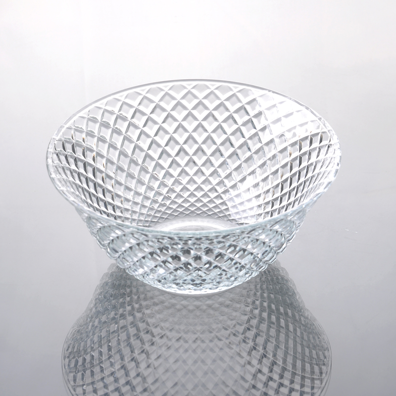 Swirled Pattern Glass Salad Bowl With Various Sizes
