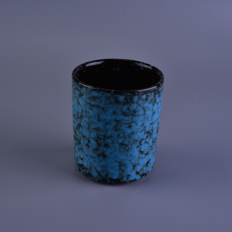 Tall redondo recipiente de vela titular conjuntos macetas de cerámica para las plantas
