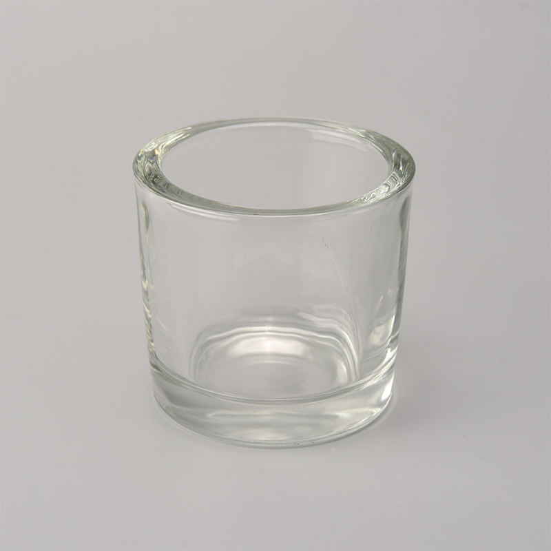 Thick wall glass candle holders