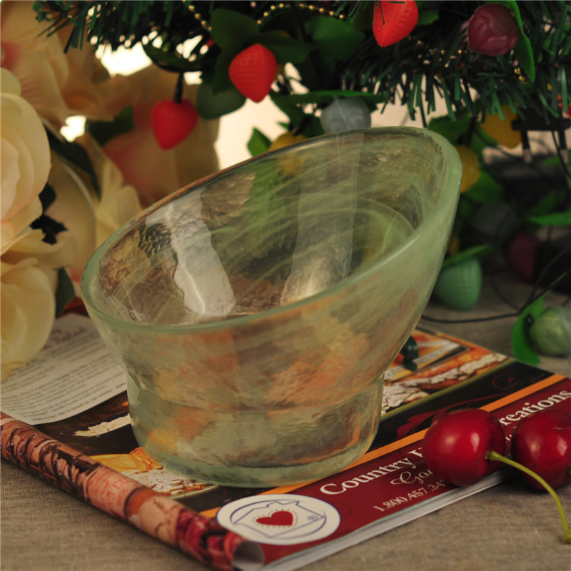 透明的大玻璃沙拉碗便宜家居用品玻璃碗