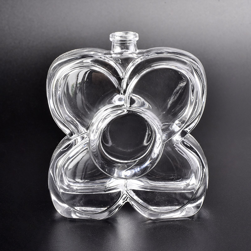 透明蝴蝶形玻璃容器双层香水瓶供应商
