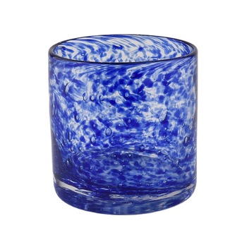 Candeleros de cristal azul únicos