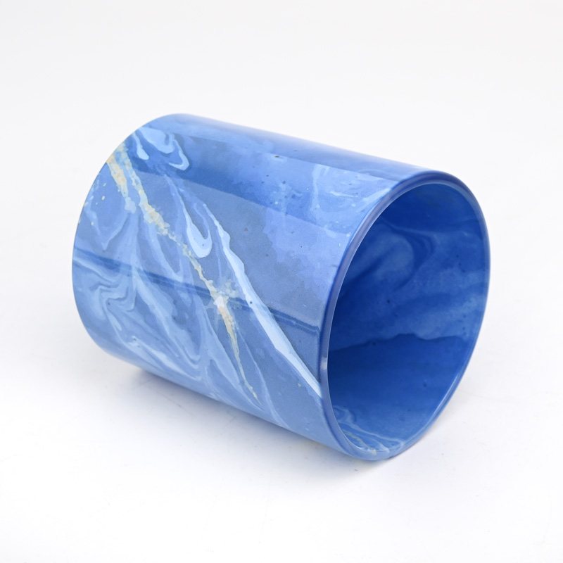 Bougettes en verre de conception unique Bougeur de couleur bleu