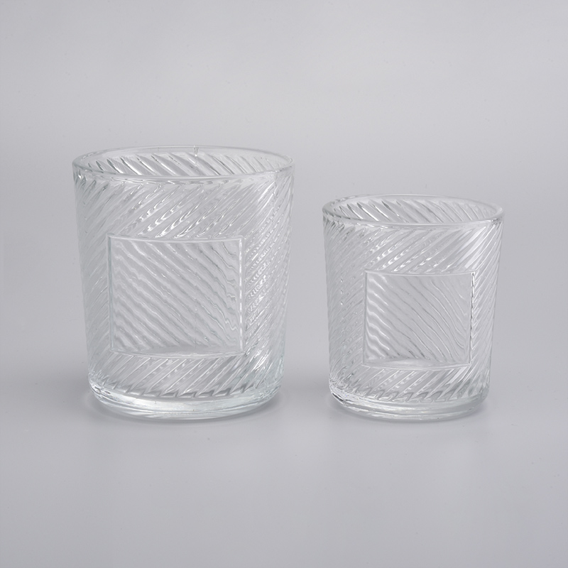 Vaso di candela di vetro vuoto unico per la fabbricazione di candele
