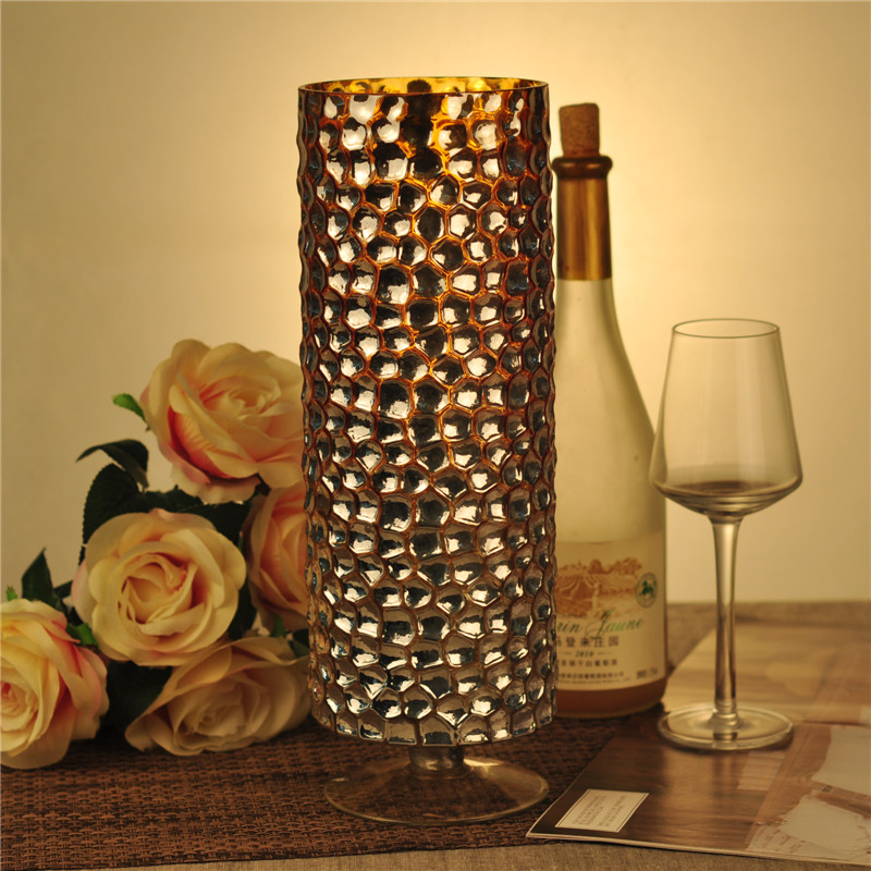 Unique handmade glass mosaic candle holder for home decoration and wedding made in China