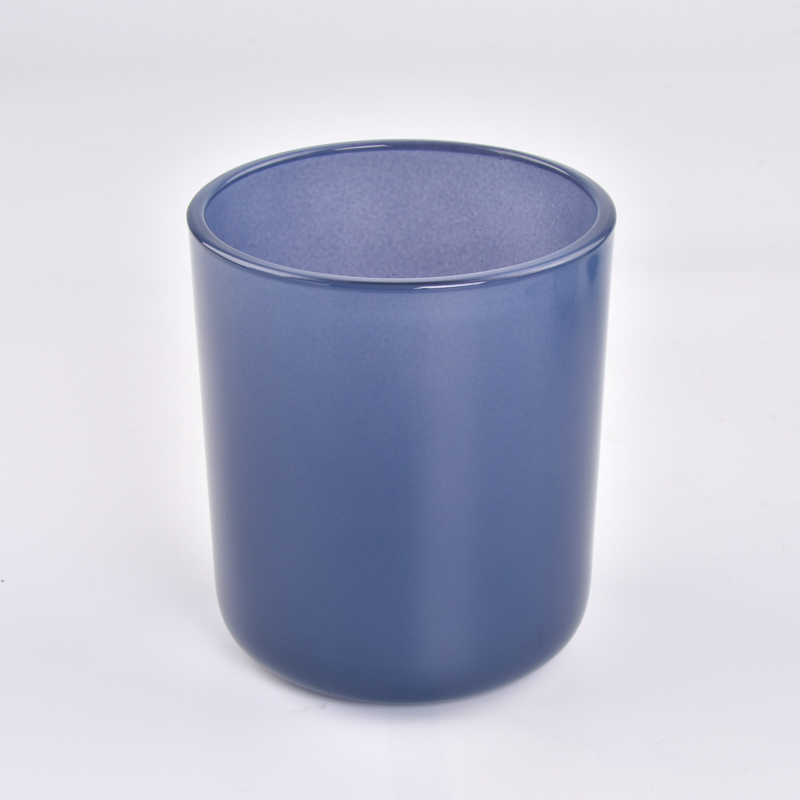 Pots de bougie en verre de couleur transparente unique en gros