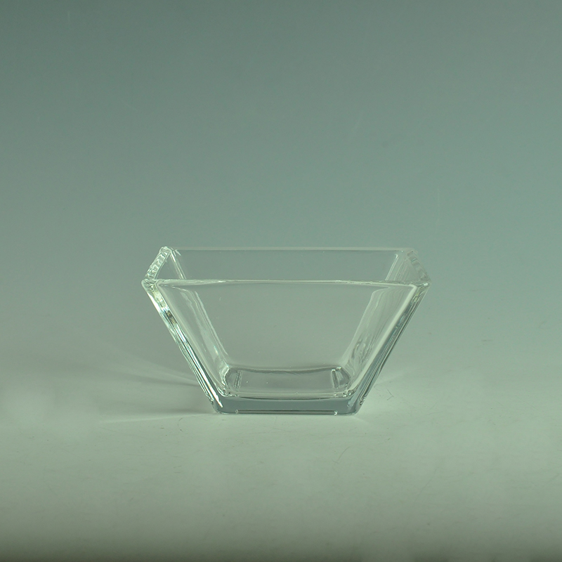 Уникальный дизайн трапециевидной прозрачное стекло свеча контейнер для дома