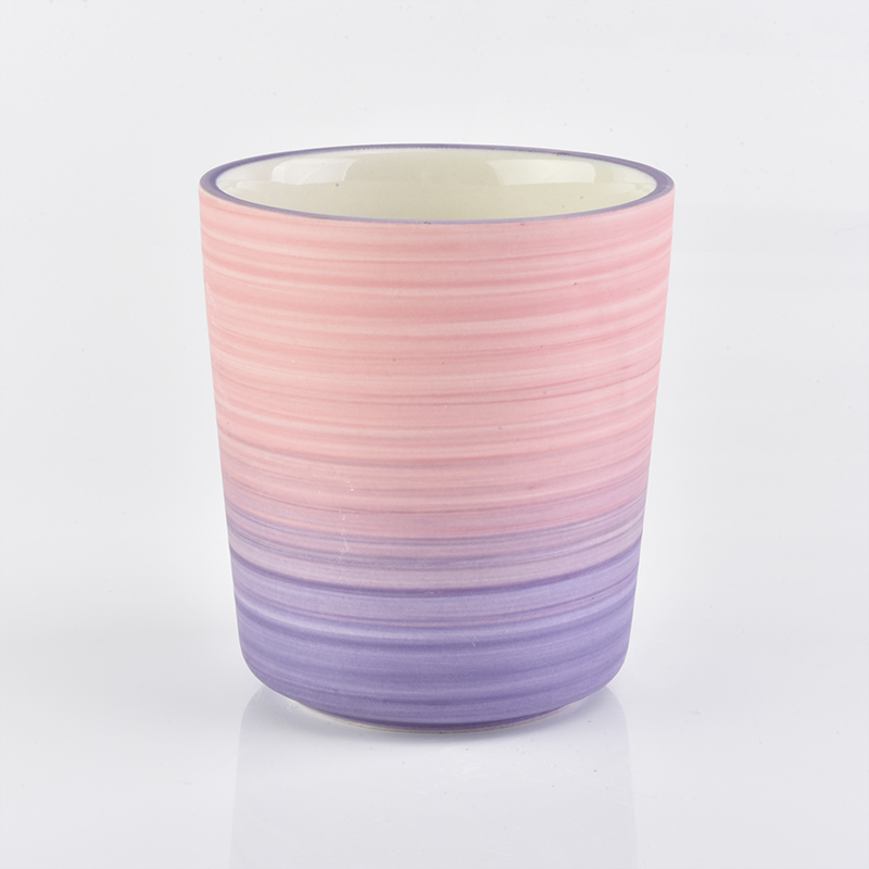 En forma de V colorido acristalamiento 347ml candelabros de cerámica