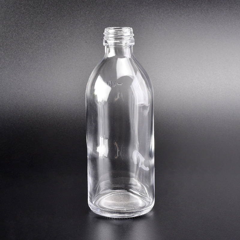 Vintage transparent high round glass container perfume bottle wholesale