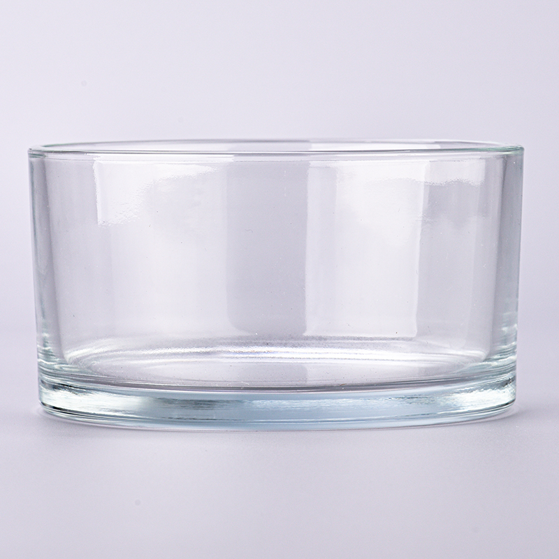Großhandel 1004ml Clear Large Glass Candle Schalen Glaskerzenhalter für die Heimdekoration