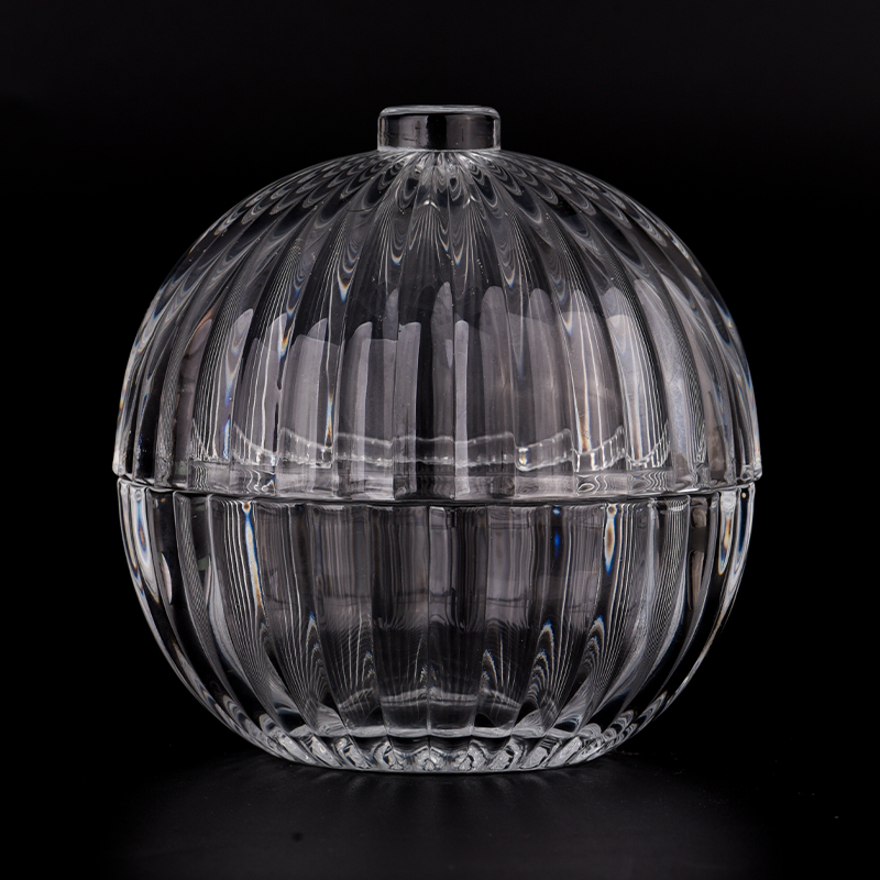 Velador de vidrio de calabaza personalizado de 260 ml al por mayor con tapas
