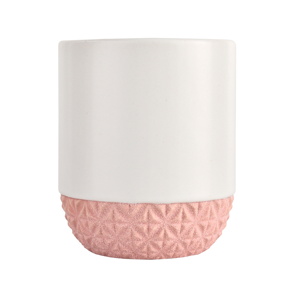 Wholesale 278 ML empty pink bottom ceramic candle jars