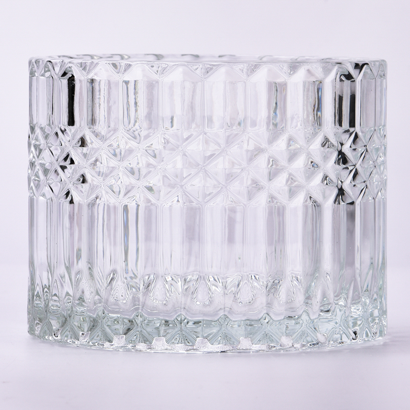 Großhandel 380ml Clear Glass Candle Jar Kerzenschiffs