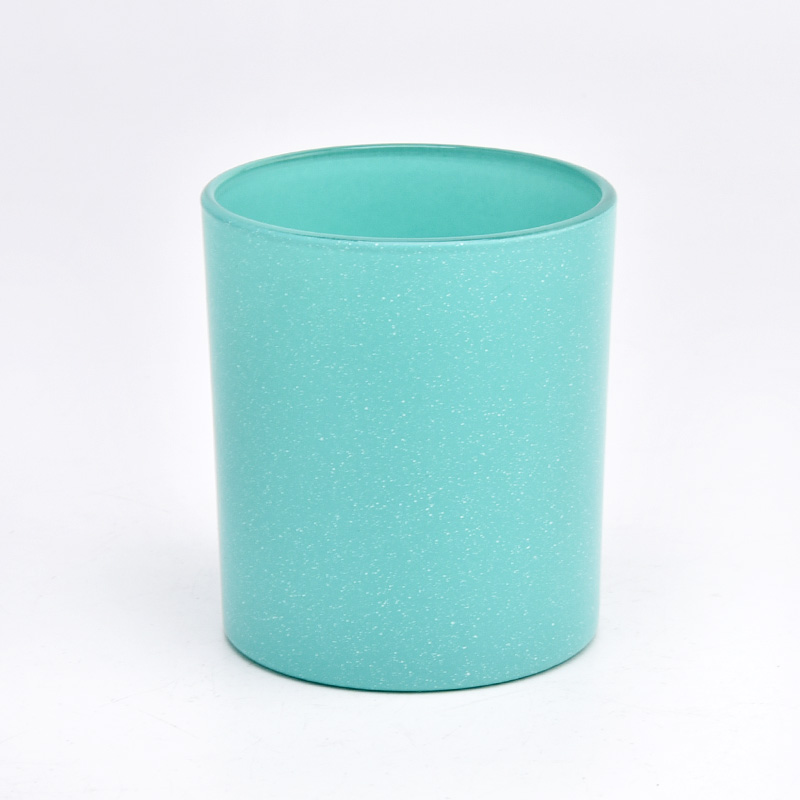 Jarra de vela de vidro azul de 8 onças de 8 onças para decoração de casa