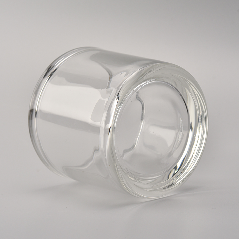 Venda al por mayor el tarro de cristal modificado para requisitos particulares de la vela del vidrio de la pared del color 7oz