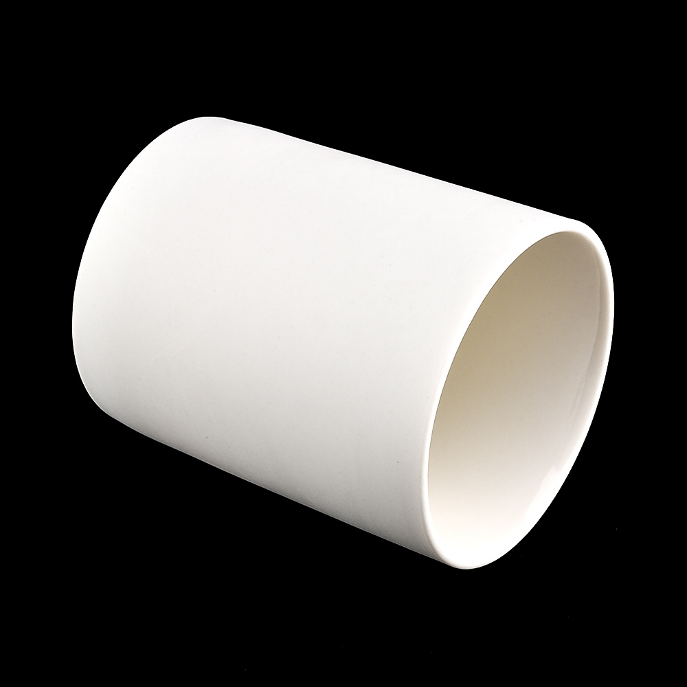 Vasos de vela de cerâmica branca fosca de tamanho personalizado