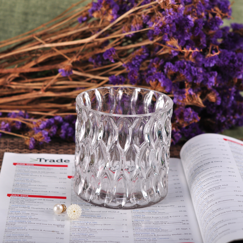 Venta al por mayor Nueva florero de cristal Decoración clásica vela candelita