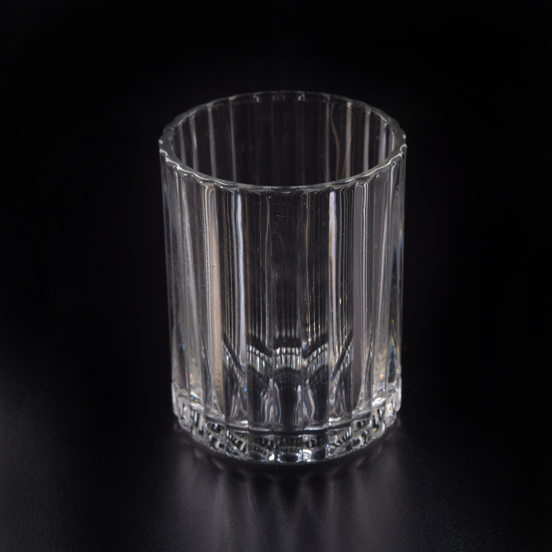 Großhandelsbeliebte Streifen-Muster-Glaskerzen-Gläser