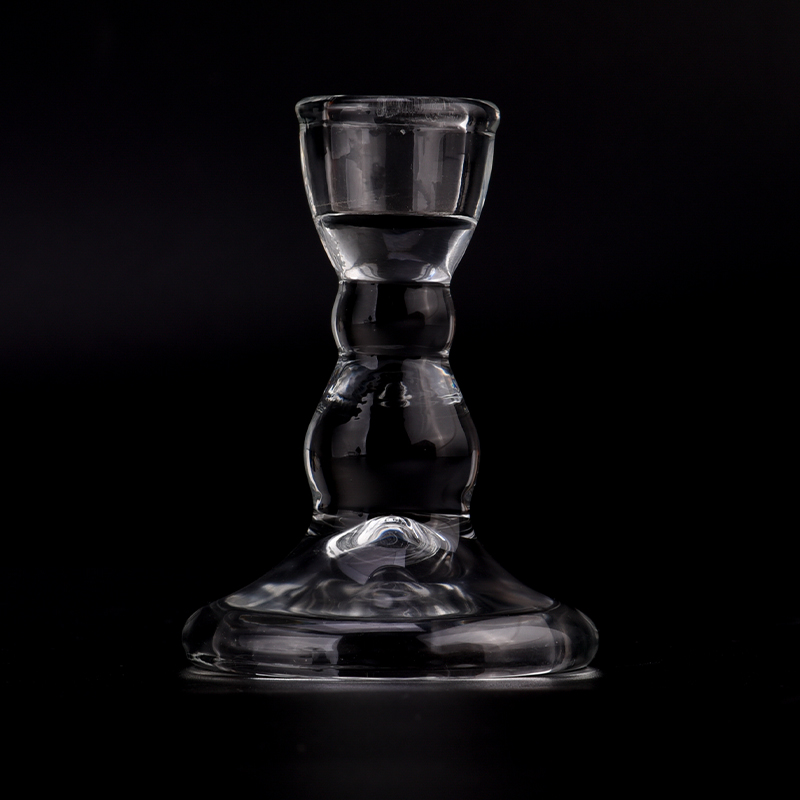 Centralny element hurtowego stołu ślubnego długie szklane świecznik przezroczysty świecznik