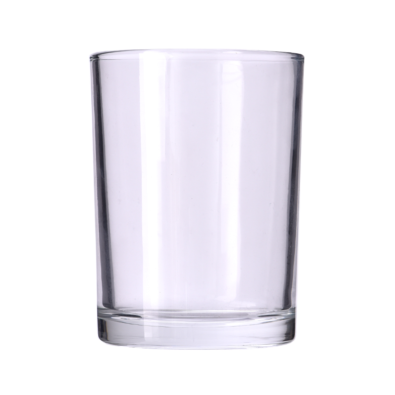Vasel de vidro de 350 ml de vidro transparente por atacado para fabricação de velas para fabricação de velas
