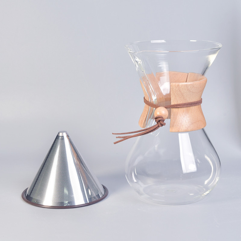 Wholesale popular glass chemex coffee maker glass coffee pitcher