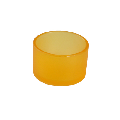 Yellow  glass candle holder