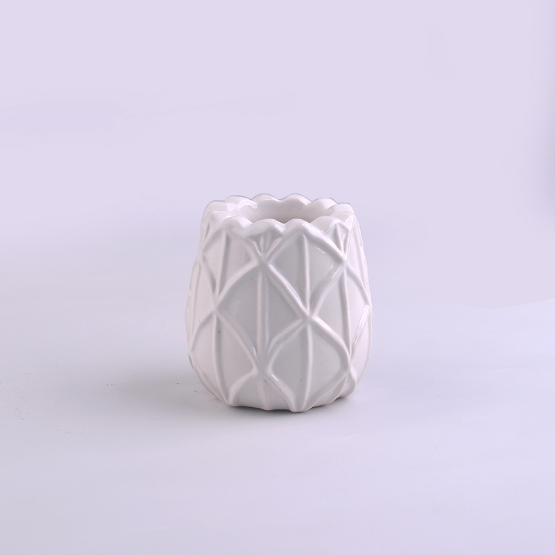 przemienne wzór ceramiczny kubek świeca z przeszkleniem